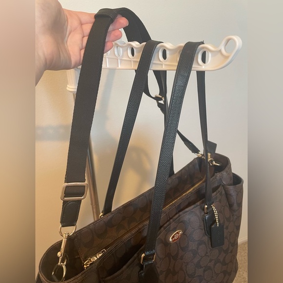 Coach Signature Brown and Black Diaper Bag - Picture 3 of 11